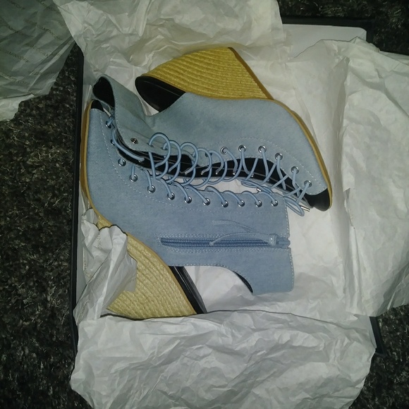 ON SALE Rebecca Minkoff denim wedges - Picture 6 of 6